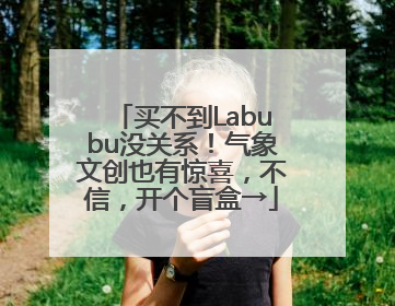 买不到Labubu没关系！气象文创也有惊喜，不信，开个盲盒→