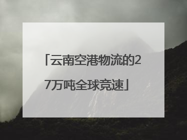 云南空港物流的27万吨全球竞速