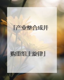 产业整合成并购重组主旋律