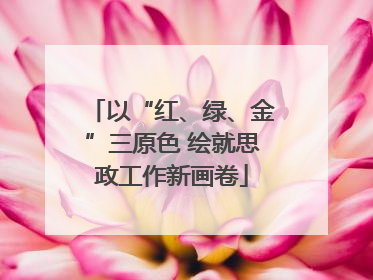 以“红、绿、金”三原色 绘就思政工作新画卷