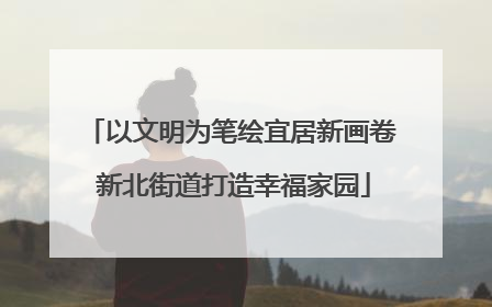 以文明为笔绘宜居新画卷 新北街道打造幸福家园