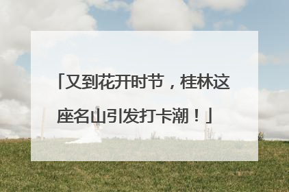 又到花开时节，桂林这座名山引发打卡潮！