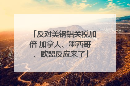 反对美钢铝关税加倍 加拿大、墨西哥、欧盟反应来了