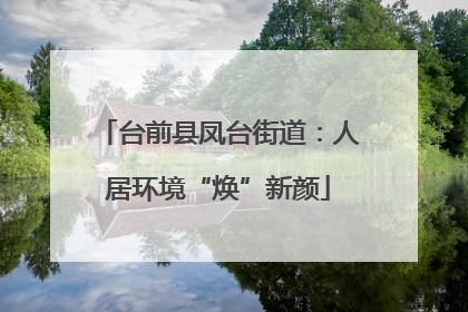 台前县凤台街道：人居环境“焕”新颜