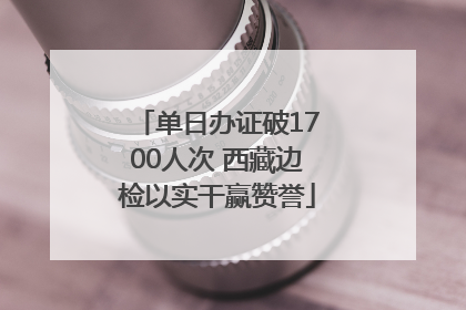 单日办证破1700人次 西藏边检以实干赢赞誉