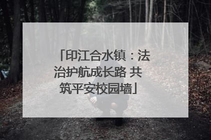 印江合水镇：法治护航成长路 共筑平安校园墙