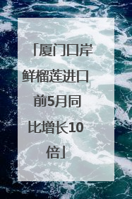 厦门口岸鲜榴莲进口 前5月同比增长10倍