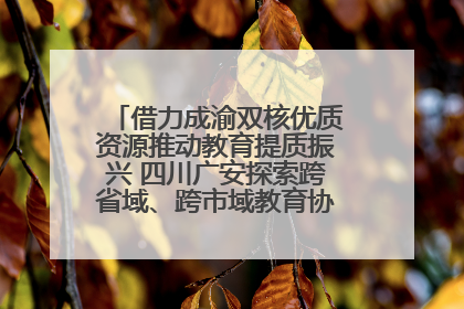 借力成渝双核优质资源推动教育提质振兴 四川广安探索跨省域、跨市域教育协同发展新路径