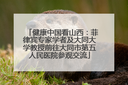 健康中国看山西：菲律宾专家学者及大同大学教授前往大同市第五人民医院参观交流