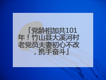 党龄相加共101年！竹山县大溪河村老党员夫妻初心不改，携手奋斗