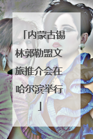 内蒙古锡林郭勒盟文旅推介会在哈尔滨举行