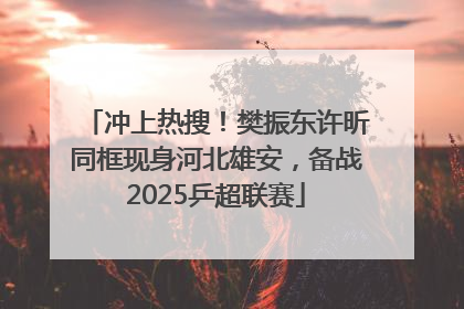 冲上热搜！樊振东许昕同框现身河北雄安，备战2025乒超联赛