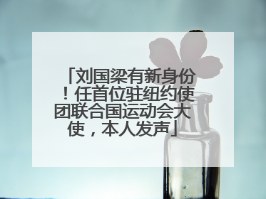 刘国梁有新身份！任首位驻纽约使团联合国运动会大使，本人发声