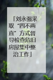 刘永强采取“四不两直”方式督导检查危旧房屋集中整治工作