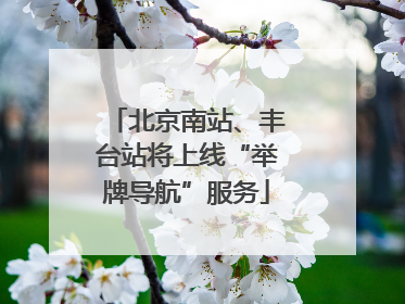 北京南站、丰台站将上线“举牌导航”服务