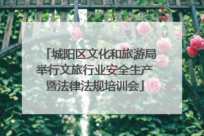 城阳区文化和旅游局举行文旅行业安全生产暨法律法规培训会