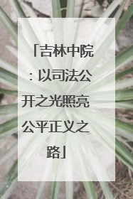 吉林中院：以司法公开之光照亮公平正义之路