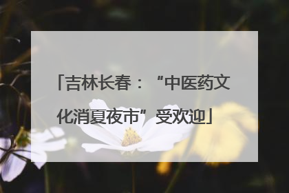 吉林长春：“中医药文化消夏夜市”受欢迎