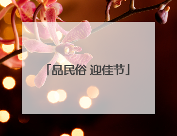 品民俗 迎佳节