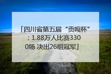 四川省第五届“贡嘎杯”：1.88万人比赛3300场 决出26组冠军
