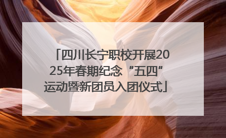 四川长宁职校开展2025年春期纪念“五四”运动暨新团员入团仪式