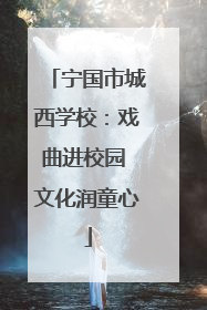 宁国市城西学校：戏曲进校园 文化润童心