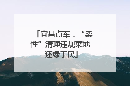 宜昌点军：“柔性”清理违规菜地 还绿于民