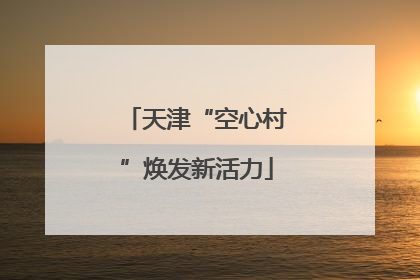 天津“空心村”焕发新活力