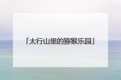太行山里的猕猴乐园