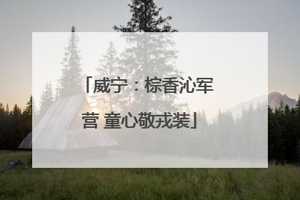 威宁：棕香沁军营 童心敬戎装