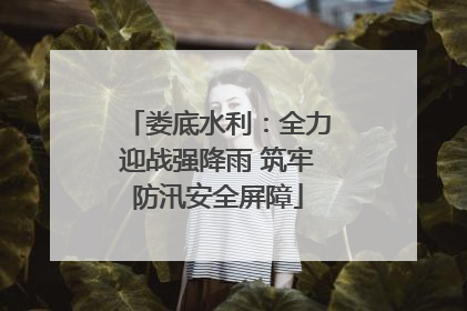 娄底水利：全力迎战强降雨 筑牢防汛安全屏障