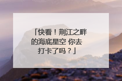 快看！荆江之畔的海底星空 你去打卡了吗？