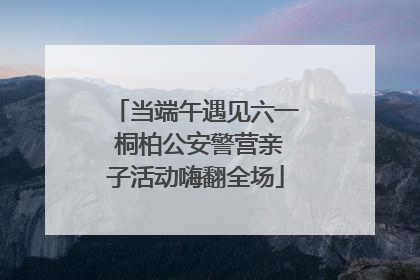 当端午遇见六一 桐柏公安警营亲子活动嗨翻全场