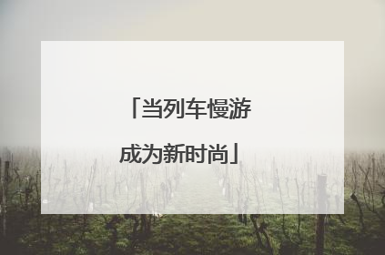 当列车慢游成为新时尚