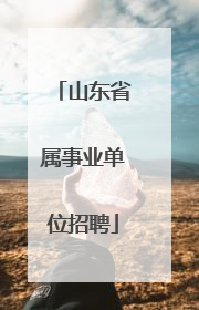 山东省属事业单位招聘