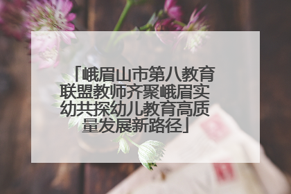 峨眉山市第八教育联盟教师齐聚峨眉实幼共探幼儿教育高质量发展新路径