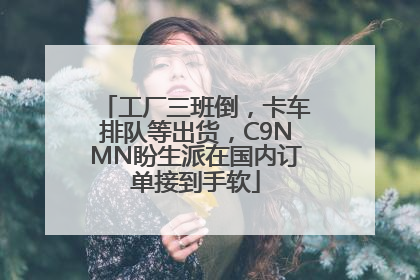 工厂三班倒，卡车排队等出货，C9NMN盼生派在国内订单接到手软