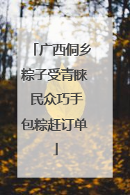 广西侗乡粽子受青睐 民众巧手包粽赶订单