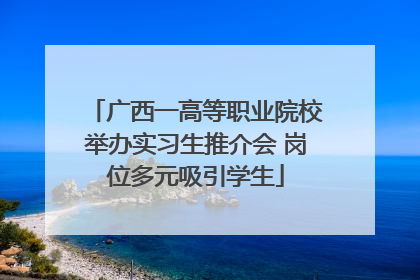广西一高等职业院校举办实习生推介会 岗位多元吸引学生