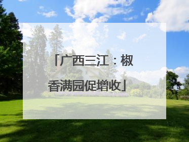 广西三江：椒香满园促增收