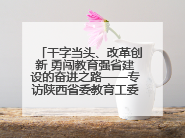 干字当头、改革创新 勇闯教育强省建设的奋进之路——专访陕西省委教育工委书记、省教育厅厅长王树声