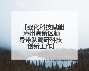 强化科技赋能 漳州高新区领导带队调研科技创新工作
