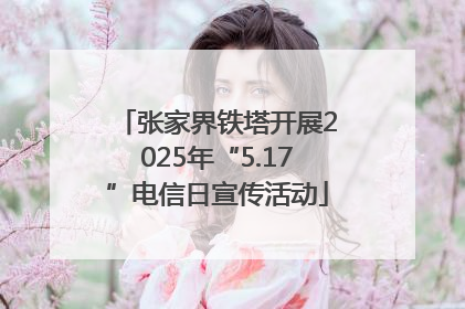 张家界铁塔开展2025年“5.17”电信日宣传活动