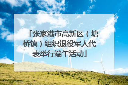 张家港市高新区（塘桥镇）组织退役军人代表举行端午活动