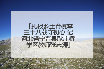扎根乡土育桃李 三十八载守初心 记河北省宁晋县耿庄桥学区教师张志涛