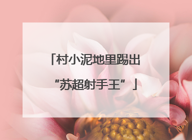 村小泥地里踢出“苏超射手王”