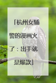 杭州女辅警的漫画火了：出手就是爆款