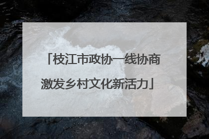 枝江市政协一线协商激发乡村文化新活力