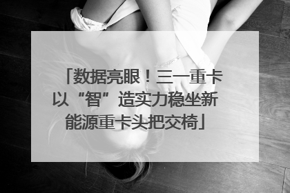 数据亮眼！三一重卡以“智”造实力稳坐新能源重卡头把交椅