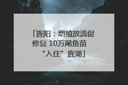 旌阳：增殖放流促修复 10万尾鱼苗“入住”旌湖